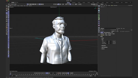 Cinema 4D 3D model of animator Billy Chitkin for Nodefest 2025 opening sequence